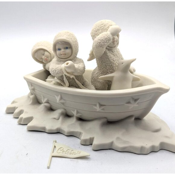 Snowbabies Winken, Blinken, Nod in Fishing Boat, Retired Collectible Dept 56 - Picture 5 of 16